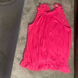 Hot pink ribbed summer blouse!